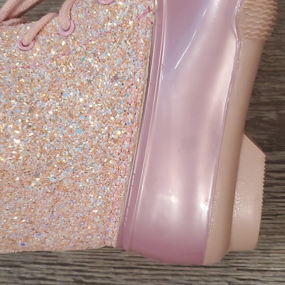 Jessica Carlyle Lace Up Glitter Duck Boots Size 3 - Picture 6 of 9
